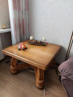 Massief  blank eiken patine  bijzettafel, Huis en Inrichting, Minder dan 55 cm, Gebruikt, Vierkant, Hout