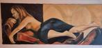 Schilderij (liggende vrouw) 180  80, Antiek en Kunst, Kunst | Schilderijen | Modern, Ophalen