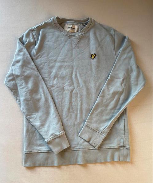 Lyle & Scott Organic Crew Neck Sweatshirt - Lichtblauw S, Kleding | Heren, Truien en Vesten, Zo goed als nieuw, Maat 46 (S) of kleiner