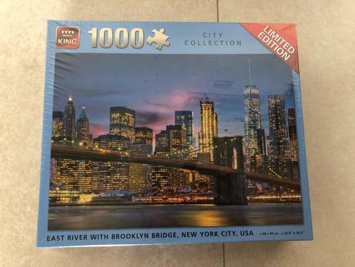 King East River with Brooklyn Bridge, New York 1000 stukjes, Hobby en Vrije tijd, Denksport en Puzzels, Nieuw, Legpuzzel, 500 t/m 1500 stukjes