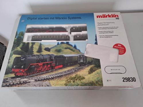 Marklin H0 29830 Digital-startset +stoomlocomotief met sound, Hobby en Vrije tijd, Modeltreinen | H0, Zo goed als nieuw, Treinset