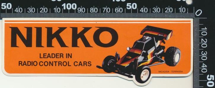 Sticker: Nikko - Leader in radio control cars, Verzamelen, Stickers, Zo goed als nieuw, Bedrijf of Vereniging, Ophalen of Verzenden