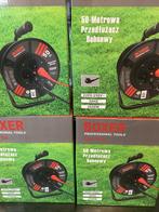 Haspel 50 meter 2950 w 4 stopcontacten €45,-, Doe-het-zelf en Verbouw, Elektra en Kabels, Ophalen of Verzenden, Zo goed als nieuw
