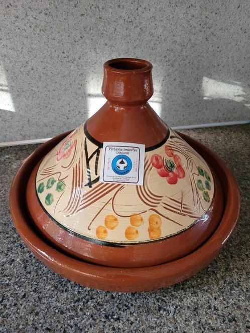 Marokkaanse aardewerken Tajine, Huis en Inrichting, Keuken | Potten en Pannen, Nieuw, Overige typen, Overige materialen, Inductieplaat