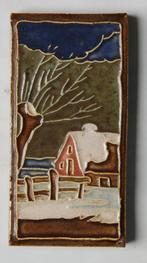 Westraven tegeltje, winter landschap., Antiek en Kunst, Verzenden