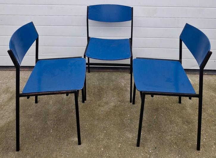 81 x Gijs van der Sluis Vintage schoolstoelen stoelen design, Huis en Inrichting, Stoelen, Zo goed als nieuw, Vijf, Zes of meer stoelen
