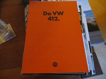 Folder Volkswagen 412, VW 412, VW 412 Variant 1973 beschikbaar voor biedingen