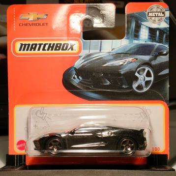 2020 Corvette C8 zwart Match Box 1:64 beschikbaar voor biedingen