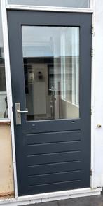 Buitendeur hardhout met ruit., Ophalen, Zo goed als nieuw, Buitendeur, 200 tot 215 cm