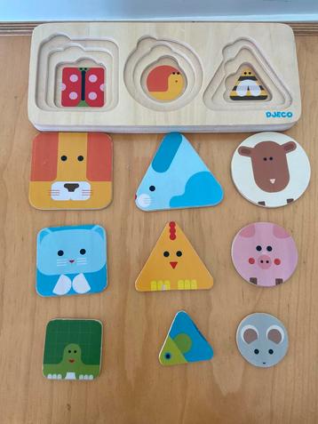 Djeco AnimaBasic Vormenpuzzel, 9st. beschikbaar voor biedingen
