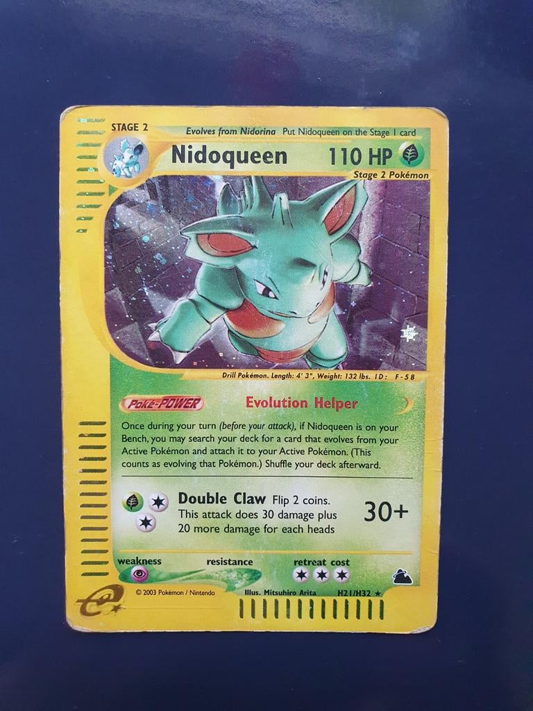 Nidoqueen H21/H22 holo pokemon kaart, Ophalen of Verzenden, Zo goed als nieuw