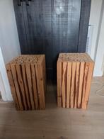 Houten Boomstam Zuilen / Bijzettafels, Huis en Inrichting, Woonaccessoires | Zuilen en Pilaren, Ophalen of Verzenden, Zo goed als nieuw
