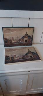 Hele oude puzzel vintage puzzel oude hoofdpoort Rotterdam, Minder dan 50 cm, Gebruikt, Ophalen of Verzenden, Schilderij