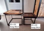 2 bijzet tafeltjes, Ophalen, 50 tot 100 cm, Zo goed als nieuw, 25 tot 50 cm