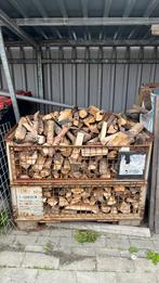 Kuub gestapeld haardhout mix, Tuin en Terras, Haardhout, Minder dan 3 m³, Ophalen, Overige houtsoorten, Blokken