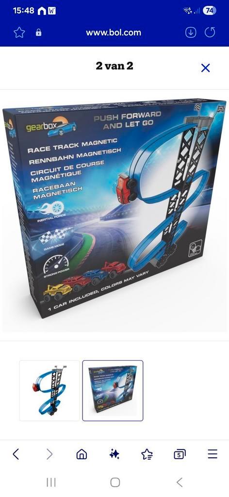 Gearbox Magnetische Racebaan - 1 Meter Hoog, Kinderen en Baby's, Speelgoed | Racebanen, Nieuw, Elektrisch, Overige merken, Ophalen of Verzenden