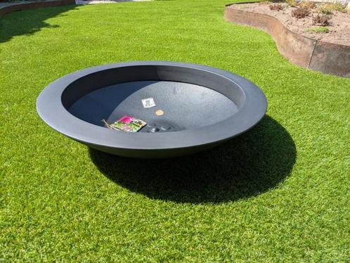 Veca ronde zwarte plantenschotel 75 cm diameter 17 cm hoog, Tuin en Terras, Bloembakken en Plantenbakken, Nieuw, Kunststof, Binnen