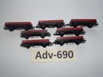 Adv-690 N Spoor Lagebakwagons 8200 Fleischmann, Gebruikt, Gelijkstroom, Fleischmann, Wagon