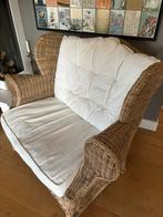 Riviera Maison rattan loveseat 1,5 zits, Huis en Inrichting, Fauteuils, Ophalen, Gebruikt, 75 tot 100 cm