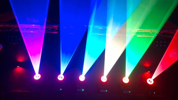 6x Movinghead Lasers 5W Klasse 4 - Beamshow Set, Muziek en Instrumenten, Licht en Laser, Laser, Ophalen