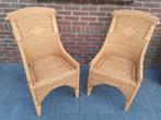 twee rieten stoelen, Huis en Inrichting, Ophalen, Gebruikt, Twee, Bruin