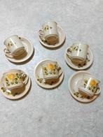 Winterling roslau retro 6x kop en schotel/gele roos zgan, Nieuw, Ophalen of Verzenden, Overige stijlen, Kop(pen) en/of Schotel(s)