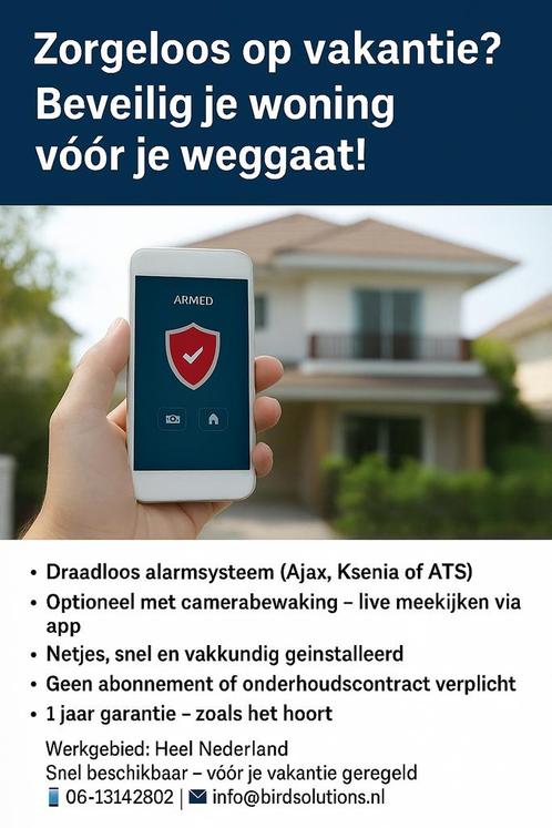 Professionele Alarmsystemen & Camerabewaking, Diensten en Vakmensen, Alarminstallateurs en Beveiliging, Installatie alarmsystemen