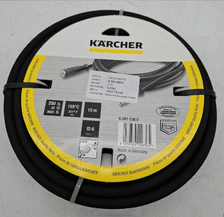 Kärcher (6.391-238.0) Hogedrukslang 10m DN6 AVS, Tuin en Terras, Hogedrukreinigers, Nieuw, Elektrisch, Ophalen of Verzenden