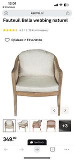 5 royale hout met webbing eetkamerfauteuils 150 eu per 5, Huis en Inrichting, Stoelen, Ophalen, Bruin, Zo goed als nieuw, Vijf, Zes of meer stoelen