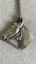 Ketting met paard paardenhoofd metaal hanger, Ophalen of Verzenden, Zo goed als nieuw, Zilver, Overige materialen