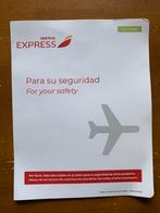 Iberia safety card A321-200X, Verzamelen, Ophalen of Verzenden, Zo goed als nieuw, Kaart, Foto of Prent