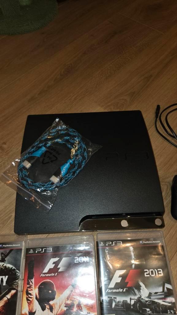 Playstation 3 met 2 controllers + 12 games, Spelcomputers en Games, Spelcomputers | Sony PlayStation 3, Gebruikt, Slim, 250 GB