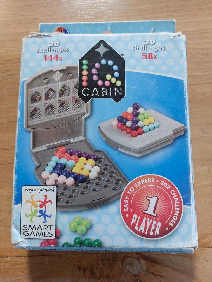 IQ Cabin - Smart Games Denkspel, Hobby en Vrije tijd, Gezelschapsspellen | Bordspellen, Gebruikt, Een of twee spelers, Reisspel