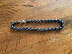 Parelcollier met magneetsluiting donkerblauw, Ophalen of Verzenden, Nieuw, Blauw, Overige materialen