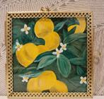 🍋Schilderijtje met citroenen – handgemaakt *nieuw*, Minder dan 50 cm, Nieuw, Ophalen of Verzenden, Schilderij