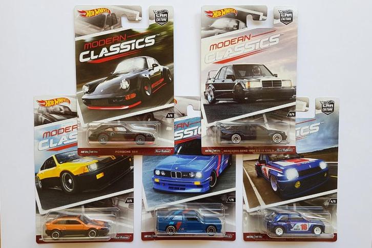 Hot Wheels Car Culture Modern Classics 2017 Set van 5, Hobby en Vrije tijd, Modelauto's | Overige schalen, Nieuw, Auto, Verzenden