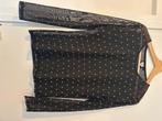 Doorzichtig blousje met hartjes patroon, Kleding | Dames, Blouses en Tunieken, Maat 38/40 (M), Verzenden, Zwart, Zo goed als nieuw