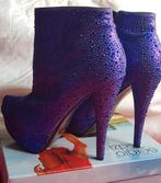 Paarse glitter laarzen maat 37, Sergio, Hoge laarzen, Overige kleuren, Ophalen of Verzenden