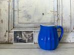 Art deco blauwe aardewerk waterkan wijnkan. Uniek exemplaar!