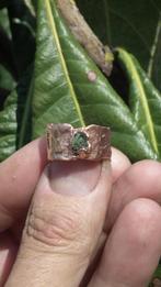 Electroformed Koperen Moldaviet ring, Verzenden, Mineraal