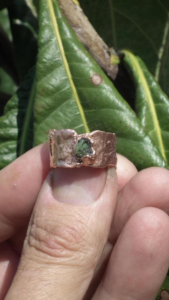 Electroformed Koperen Moldaviet ring, Verzamelen, Mineralen en Fossielen, Mineraal, Verzenden