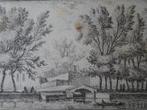 Gravure naakte Sluis te Leiden, A. Rademaker ca.1780, Antiek en Kunst, Kunst | Etsen en Gravures, Verzenden