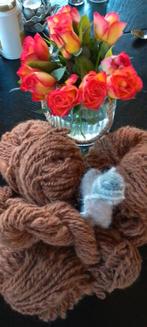 Handgesponnen alpaca wol fawn - 375g, Ophalen of Verzenden, Nieuw, Breien of Haken, Wol of Garen