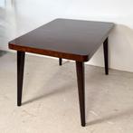 Uitschuifbare eettafel Halabala, dambord patroon blad, 100 tot 150 cm, Art deco, Zo goed als nieuw, Vijf personen of meer