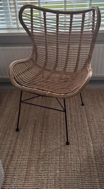 Fauteuil Jasmine - rotan/metaal - naturel beschikbaar voor biedingen