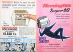 20 vintage reclames Remington 54-68 scheerapparaat klok, Verzamelen, Verzenden, Gebruikt, Reclamebord