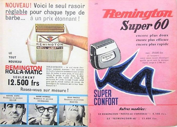 20 vintage reclames Remington 54-68 scheerapparaat klok, Verzamelen, Merken en Reclamevoorwerpen, Gebruikt, Reclamebord, Verzenden