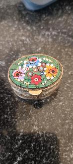 Vintage Micro Mozaïek Pillendoosje Italië, Antiek en Kunst, Ophalen of Verzenden