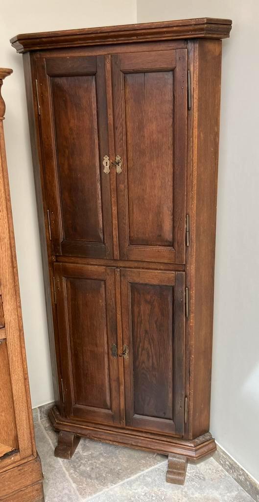 Antiek eiken hoekkastje hoekkast, Antiek en Kunst, Antiek | Meubels | Kasten, Ophalen