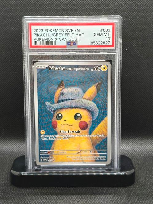 PSA 10 Grey Felt Hat Pikachu van Gogh Promo, Hobby en Vrije tijd, Verzamelkaartspellen | Pokémon, Zo goed als nieuw, Losse kaart